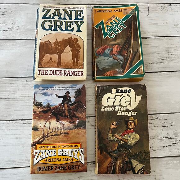 Zane Grey Western Book Bundle Arizona Ames Lone Star Ranger Dude Ranger - Picture 1 of 3